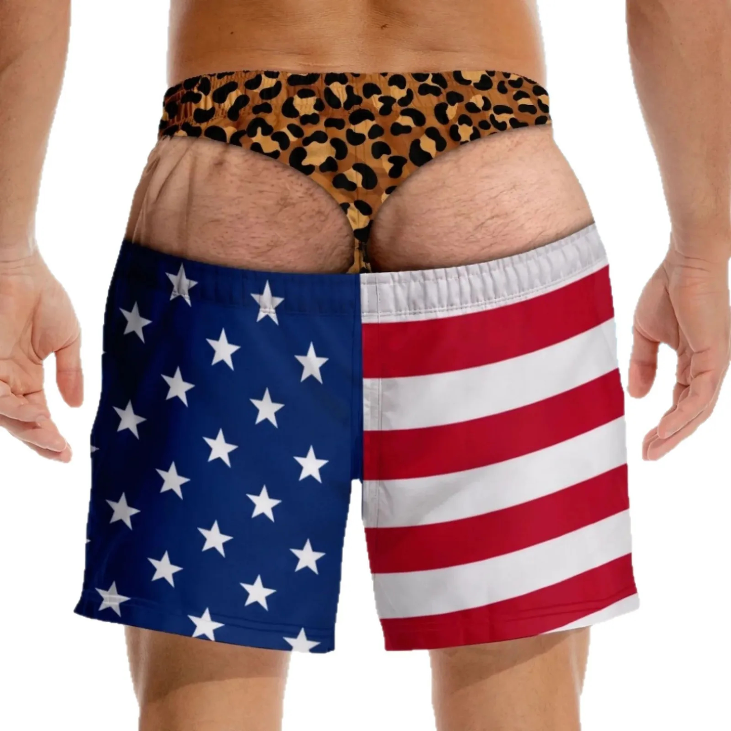 Funny Patriotic Men's Swim Trunks